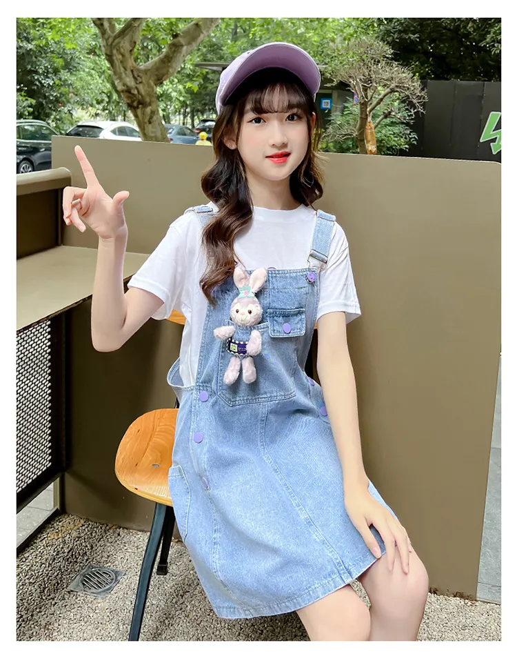 Jee Kids - Set Váy Yếm Và Áo Thun Cotton Bé Gái Mùa Hè Size 8 - 23Kg giá rẻ  nhất tháng 2/2024