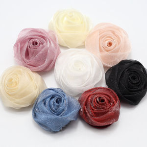 Handmade 3D Rose Fabric Patch DIY Sewing Accessories Decorative Flower Clothes T-shirt Repair Patches Hand-sewn Fake Flower
