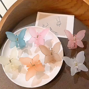 A009 Jepit Rambut Kupu-Kupu Doff Motif Matte Gaya Fashion Korea Import