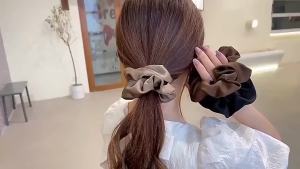 3/7Pcs Women Silk Satin Hair Scrunchies Elastics Rubber Band Ponytail Hold Ties Head Ropes Women Hair Accessories