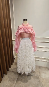 Alicia Couture - Camille Flower Top - Ruffle Flower Blouse - Blouse Party Korean Style