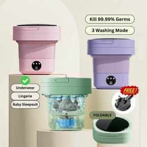 Ready Stock 5.5L/8L/12L Mini Automatic Washing Machine with Dryer for Underwear Lingerie Baby Cloth Sterilisation Portable Travel Laundry Foldable Washer Detachable Drain Basket Mesin Basuh Kecil untuk Seluar Dalam Bayi Baju Hostel Gift Hadiah Perempuan