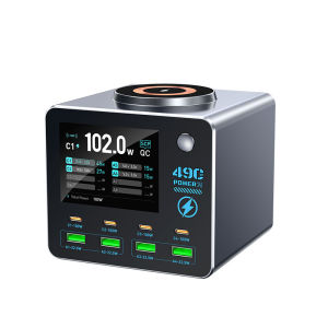 New 140W Smart Digital Charger Wireless Charger Multi-Port Charger (4C4A) for Smartphones Tablets and More