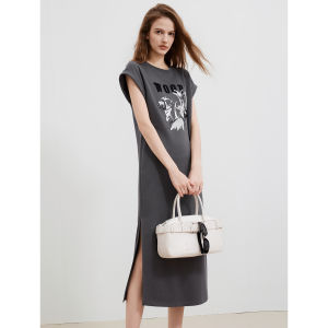 Elle | Heavily Embroidered Beaded Dress T-shirt Dress