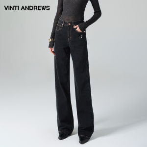 High Waist Loose Slimming Versatile Straight Trousers Jeans