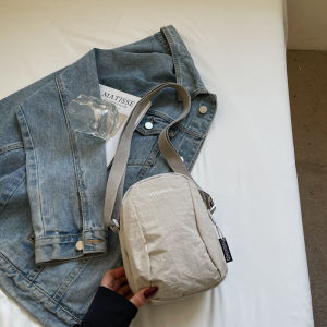 Fashionable Casual Cloth Crossbody Bag Womens Mobile Phone Bag Small 2025 New Outing Shopping Street Style Polyester Lining