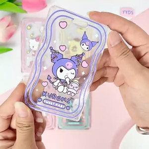 SP Fashion Life Card Holder Cartoon Slide Card Lanyard Holder Cute ID Badge Holder Student/Access/Bus Card Case 卡套 卡套学生证 卡套挂脖 滑盖卡套卡通卡套 带白色挂绳 可爱卡套