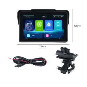 EKIY 7 inch Portable Digital Motorcycle Dashboard GPS Navigation Display Screen Android Auto Monitor Wireless CarPlay Moto