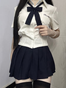 สลิมฟิต เสื้อแขนสั้น ผู้หญิง ชุดนักเรียนสไตล์ กระโปรงพลีท ชุด ลำลอง หลากหลาย เดรสรัดรูป ดีไซน์ ปกตั้ง เสื้อเชิ้ต