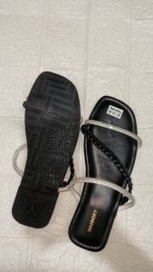 Sandal Flat Wanita MAURA Sendal Wanita Selop Sandal Wanita Kekinian Permata Impor