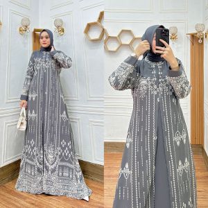 Gamis Kayla/ Gamis set hijab/ Gamis ceruty/Gamis muslimah/Gamis terbaru/Gamis bordir/Gamis lebaran/gamis wanita muslimah