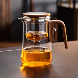 YIHUTEA | One-Button Tea Separation Glass Teapot Automatic Magnetic Filter