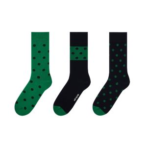 Womens Mid-Calf Polka Dot Socks Asymmetric Over-The-Knee Patterned Cotton Blend Comfortable Breathable Fashionable Socks