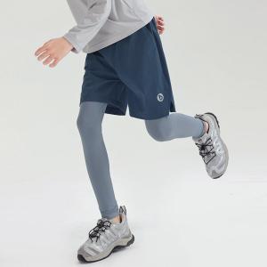 Boys Sport Pants Ice Silk Quick Dry Basketball Outdoor Training Pants Fake Two-Piece Breathable Summer Childrens Clothing