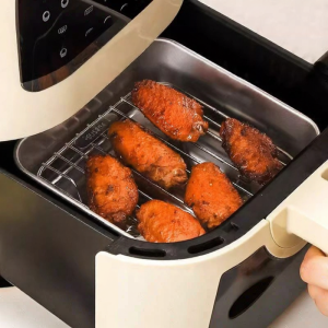 Food-Grade 304 Stainless Steel Air Fryer Baking Tray