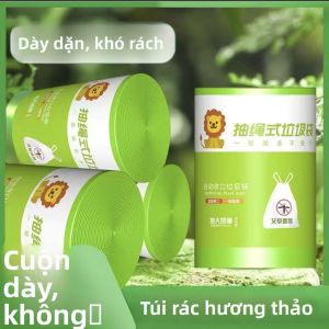 MONLEYTA | Túi rác nhựa chống muỗi đặc dày cầm tay có dây rút kích thước trung bình và lớn dùng trong nhà bếp Túi đựng rác bằng nhựa