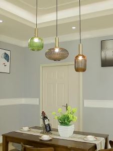 Mediterranean-Style American Glass Dining Room Kitchen Table Bedroom Chandelier Can Be Hung For Use Bar Home Decoration Chande