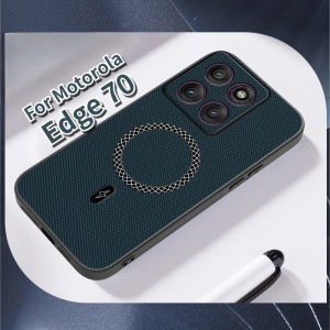 Business Plain Slim Skin Feel Magnetic Leather Phone Case for MOTO Edge 70 60 Pro Fusion for Magsafe Wireless Charging PU Cover