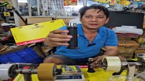 Gù tay lái inox 304 kiểu 5 sọc Thái lắp phù hợp hầu hết các dòng xe (MS04)