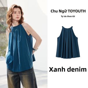 Toyouth | Áo Blouse Dây Kéo Phía Sau In Hoa Sọc