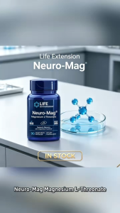 Life Extension Neuro-Mag Magnesium L-Threonate | Brain Support Memory & Focus 90 Veg Capsules