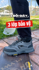 Giày Bảo Hộ Lao động 707 Giày lao động nam Giầy bảo hộ chống đinh chống trượt chống va đập giày lao động kevlar lót mũi thép