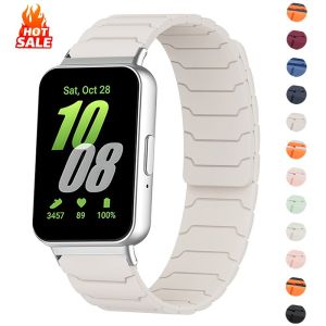 Magnetic Loop Watch Strap for Samsung Galaxy Fit 3 Sport Silicone Watch Band for Galaxy Fit3 Accessories Correa Men Women Strap