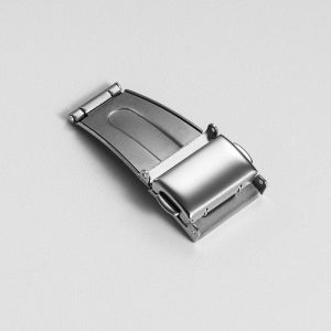 1PC 18MM 18MM 20MM Stainless Steel Double Push Button Clasp Buckle for Watch Strap Band Deployment Fold Buckle