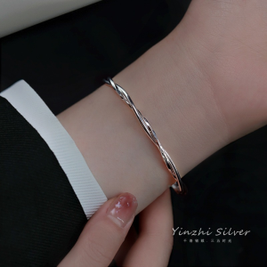 C.three Mobius Bracelet Women Sterling Silver Summer Design High-grade Double-layer Love Bracelet