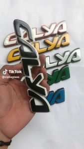 EMBLEM MOBIL CALYA VARIASI MOBIL TOYOTA DENGAN HURUF TIMBUL 3D BAHAN FIBERGLASS