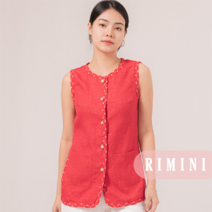 RIMINI - Atasan Wanita Vest Formal Tweed Glitter XS-XL - Nevva 85843