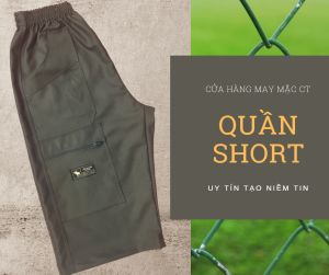 Quần short nam co dãn có túi khóa kéo