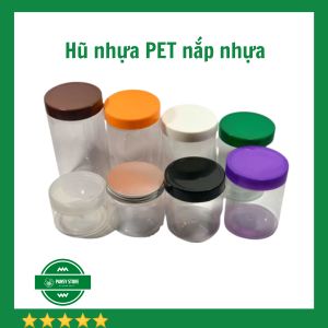 [GIÁ XƯỞNG] Hũ Nhựa PET Nắp Nhựa Nhiều Màu Đựng Ngũ Cốc Thực Phẩm An Toàn