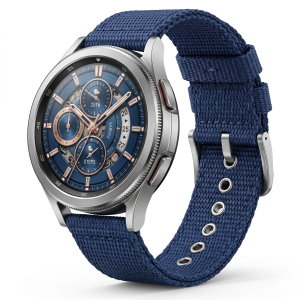 DUTRIEUX | Nylon Watch Band 18 20 22 24mm Canvas Strap Metal Grommets Compatible with Seiko Military Huawei Smartwatches