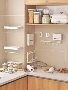 STON Bathroom Suction Cup Storage Rack Household Bathroom No-Drill Storage Shelf Wall-Mounted Organizer Magic Tool