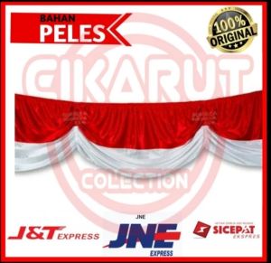 BENDERA BACKDROP KARET PELES DAN SATIN
