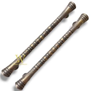 Handle Pintu Rumah Kuningan Antik Motif Godo Cincin Ukir 80 cm 2 Pcs