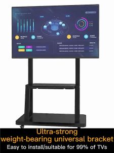 Sunspace Adjustable Universal TV Stand 32-85 Inch with 360° Wheels Sturdy Mobile Floor Rack for 200kg Load Capacity - tv floor stand