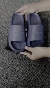 Rootly - Sandal Hitam Selop Cowok Distro 988 Front Navy