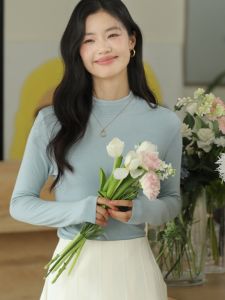 Áo Len Dệt Kim Cổ Đứng Thường Ngày Cho Nữ Áo Khoác Ngoài Cổ Tròn Dài Tay Màu Trơn Mềm Mại Thoải Mái Cho Mùa Xuân