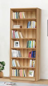 KIRANA Sofia - Rak Buku Kayu Lemari Pajangan Tinggi Serbaguna Modern Minimalis