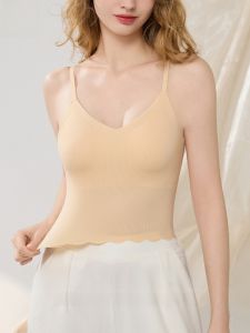 Miiow | Slimming Strapless One-Piece Backless Vest Womens Summer Inner Wear Bra Tank Top Exposed Slimming Upper Apparel Outerwear