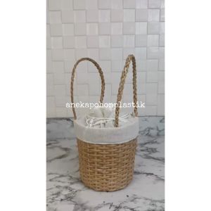 Keranjang Anyaman Serbaguna Keranjang Hampers Keranjang Piknik Aesthetic