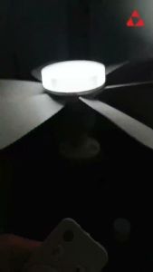 Mitsushi 2 in 1 30W/40w Ceiling Fan Light With Remote Control E27 Fan Blade Bulb LED lights 16.5-inch Interface Bedroom Silent Fan Light Chandelier Ceiling Light
