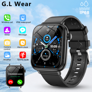 2025 New Smart Watch Women 1.85 inch Screen Customized Dial IP68 Waterproof Smart Watch Men Bluetooth Talk Fashion Bracelet