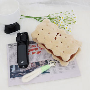 กระเป๋าใส่ของแบบพกพาความจุขนาดใหญ่สำหรับกล้องดิจิตอล DJI Pocket3 พร้อมสายคล้องกระเป๋า หนังยาง ดีไซน์การ์ตูนน่ารัก