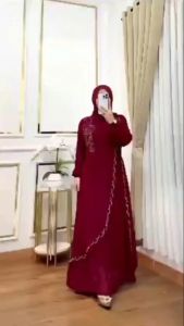 Melisa Hijab / Elvira Dress / Matt Cerutty Apk Swarosvki / Dress Wanita Terbaru 2024 / Model Kondangan Kekinian /