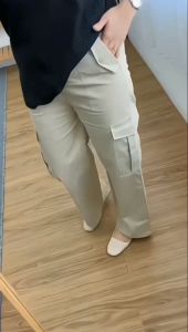 Celana Cargo Wanita Panjang Bahan Twill Drill Premium Celana Cewe Kekinian Terbaru