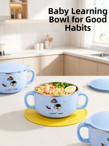 XIAOCHUSHU | Bát Thức Ăn Trẻ Em Bằng Inox 3+ Tuổi