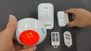Alarm Rumah KERUI Strobe Sirine Wireless Indoor Home Security System Set